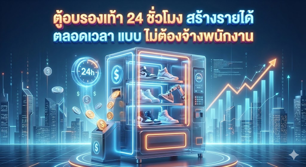 ตู้อบรองเท้า 24 ชั่วโมง  สร้างรายได้ ตลอดเวลา  แบบ ไม่ต้องจ้างพนักงาน