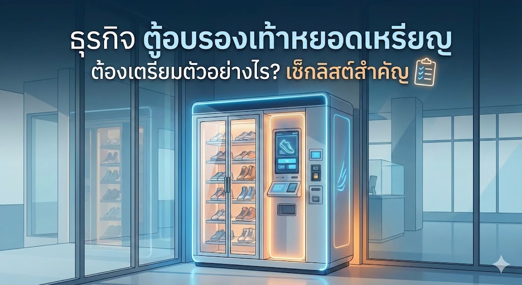 ธุรกิจ ตู้อบรองเท้าหยอดเหรียญ  ต้องเตรียมตัวอย่างไร? เช็กลิสต์สำคัญ