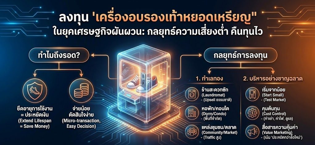 เครื่องอบรอง เท้าหยอดเหรียญ ลงทุน อย่างไร ใน ยุคเศรษฐกิจผันผวน?